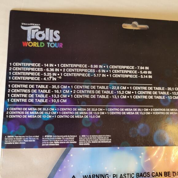 Trolls World Tour Party Decor Set Backdrop, Table Centerpieces, Favor Boxes Lot - Picture 7 of 16